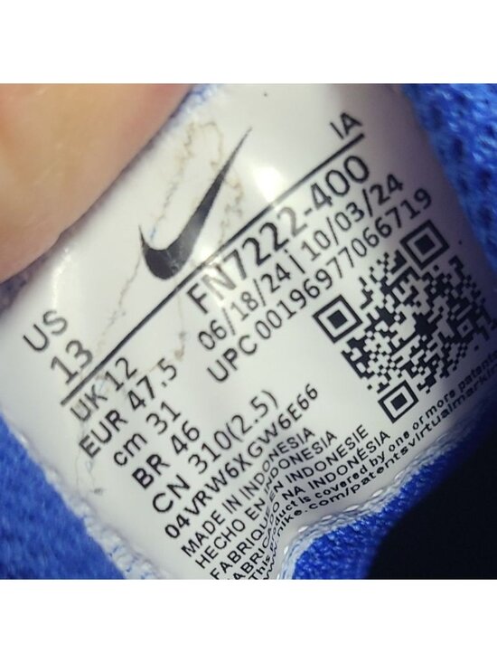 NEW Nike Alpha Huarache Elite 4 Metal Baseball Cleats FN7222-400 Size 13 Blue main image 5